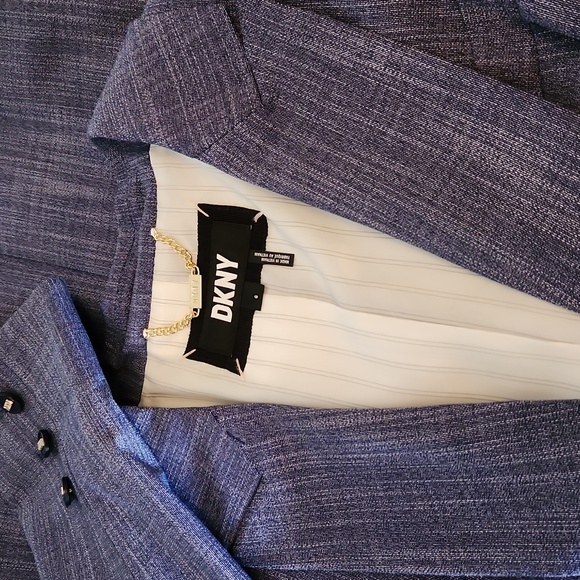 DKNY Navy Double-Breasted Blazer - Picture 4 of 4